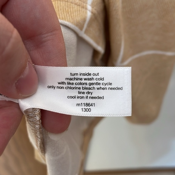 LANE BRYANT NWT Size 18/20 Tan White Relaxed Long-Sleeve Funnel-Neck Sweatshirt - Picture 10 of 12